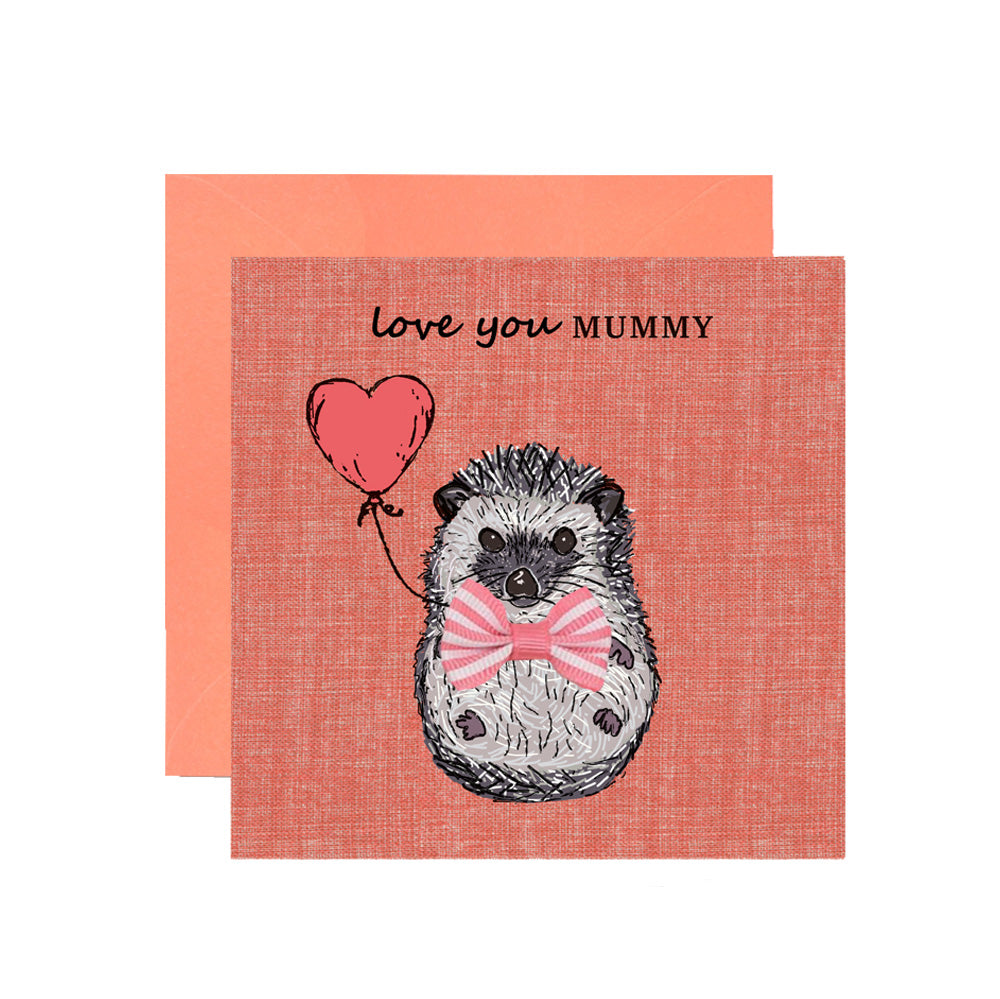 Apple & Clover- Love You Mummy Hedgehog Card