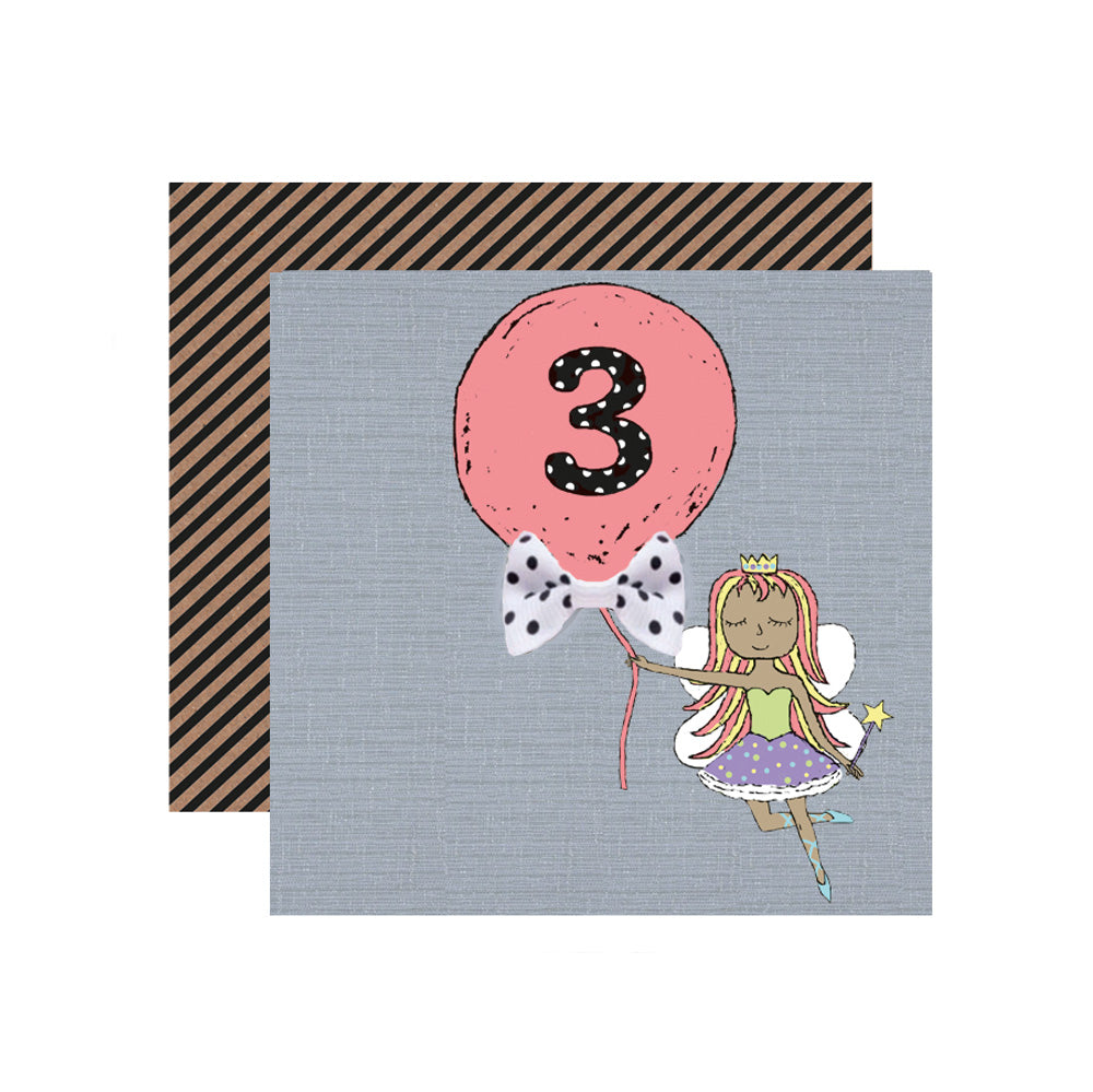 Apple & Clover- 3rd Birthday Fairy Card- Baby at the bank