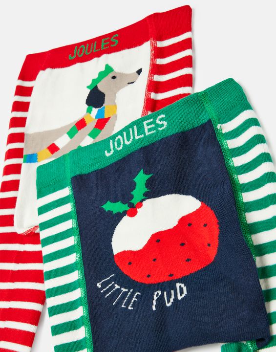 Joules- Pudding Lively 2 Pack Character Leggings- Baby at the bank