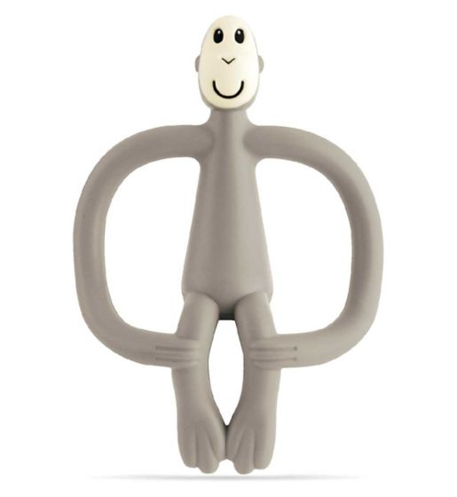 Matchstick Monkey Grey Teething Toy- Baby at the bank