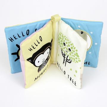 Wee Gallery- Hello You Hello Me Mirror Cloth Book- baby at the bank